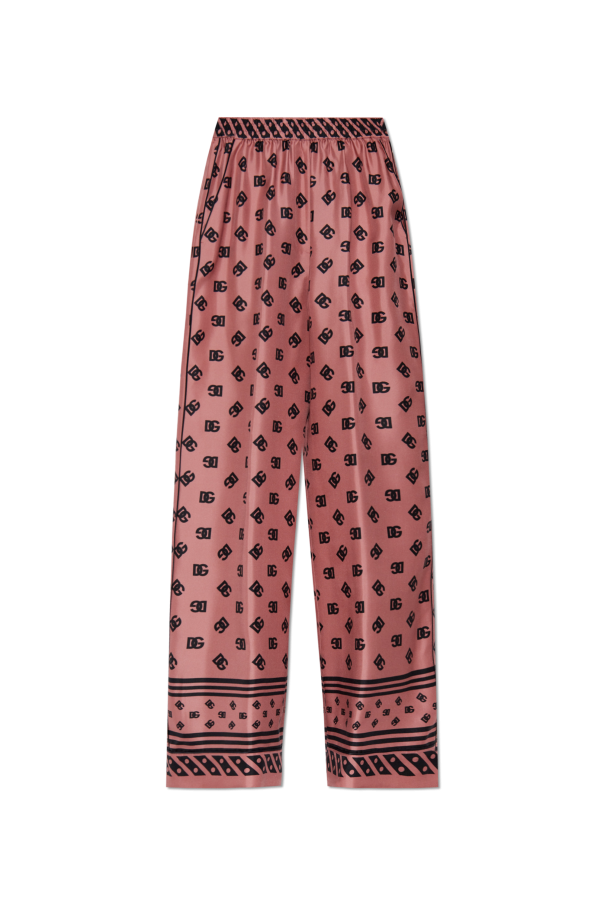 Dolce & Gabbana PINK LOOSE-FITTING SILK TROUSERS パンツ Pink Loose-fitting silk trousers Dolce & Gabbana - Vitkac AS